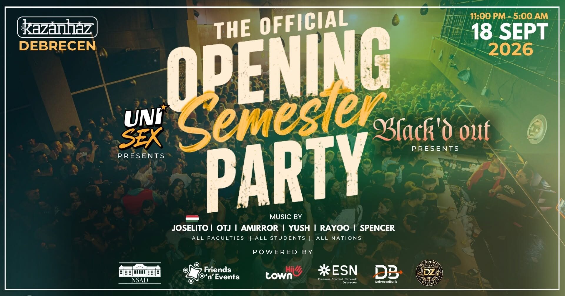 The Official Opening Semester Party